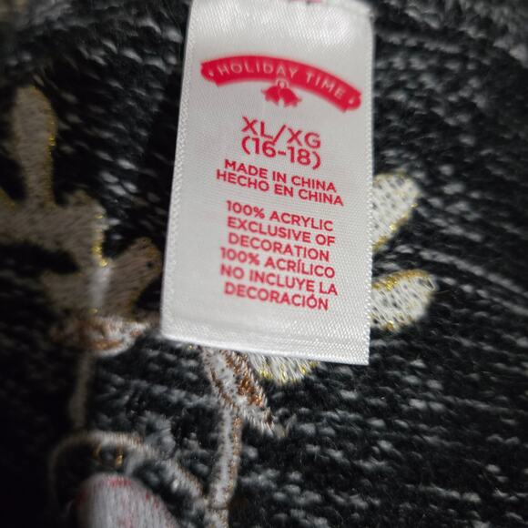 Holiday Time Women's XL Ugly Christmas Sweater Vest Santa Reindeer Trees Snow - Picture 14 of 14